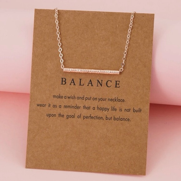 Jewelry - Balance bar necklace. New.